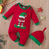 Adorable Christmas Baby Romper - Merry One-Piece Jumpsuit for Boys & Girls, Long Sleeve Footless Outfit