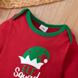 Adorable Christmas Baby Romper - Merry One-Piece Jumpsuit for Boys & Girls, Long Sleeve Footless Outfit